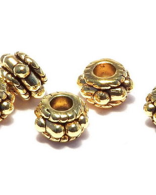 Distantier metalic, auriu antichizat, 5x3 mm