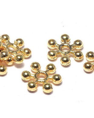 Distantier metalic, auriu, 7x2 mm