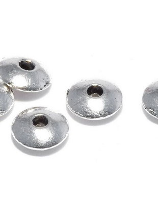 Distantier metalic, argintiu antichizat, 6x2 mm