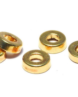 Distantier metalic, auriu antichizat, 6x2 mm