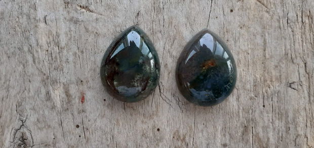 Cabochon agata indiana, 20x15 mm (2 buc) - REZERVAT