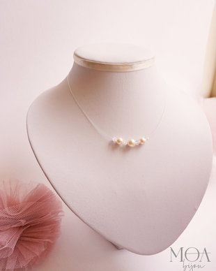 Colier de argint cu cristale si perle Swarovski