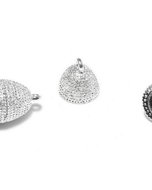Inchizatoare cu magnet, argintie, 23x12 mm