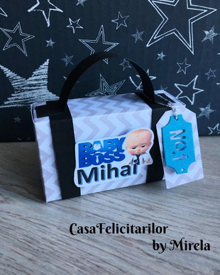 Cutii marturii botez tematica Baby Boss