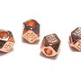 Distantier metalic, rose gold, 3.5x3 mm