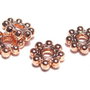 Distantier metalic, rose gold, 4.5x1 mm
