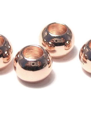 Distantier din alama, rose gold, 6 mm