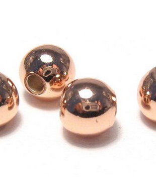 Distantier din alama, rose gold, 5 mm