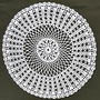 mileu  fin alb crosetat manual nou 29 cm