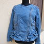 Jacheta denim cu volanase bohemian