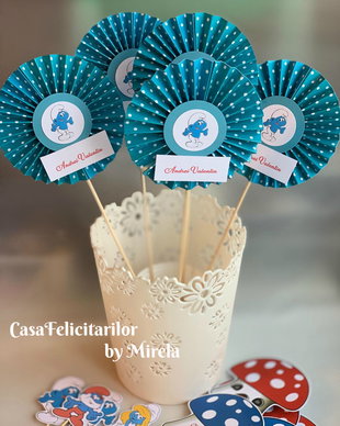 Decoratiuni candy bar-tematica Strumfi