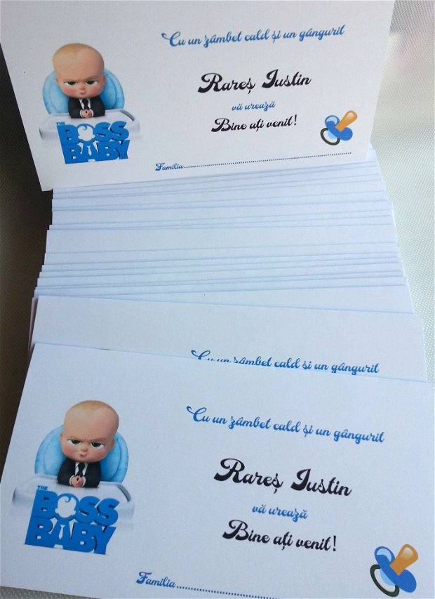 Toppers personalizat cu nume- tematica Baby boss