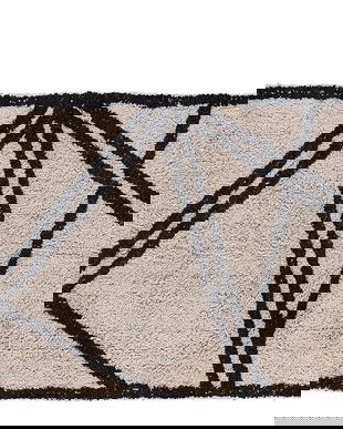 Covor tesut din bumbac Nature 340828 Bej / Negru, 60 x 90 cm, Villa Collection