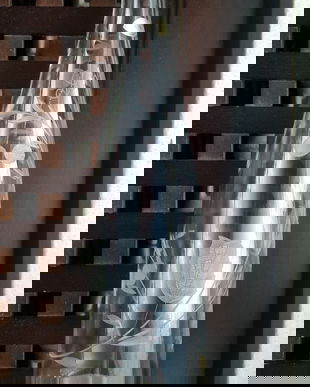 SUPERBA STICLA VINTAGE SCHNAPPS GRAVATA SI LUCRATA MANUAL