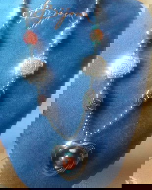 COLIER SUPERB HEMATIT ,CARNEOL ,TURCOISE , MODEL DEOSEBIT MADE IN ITALY