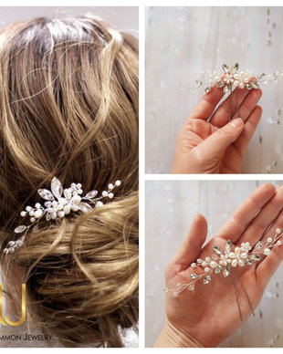 Accesoriu par mireasa "Natural Delicacy" cu perle naturale