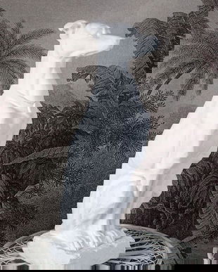 Statueta din rasini cu un catel