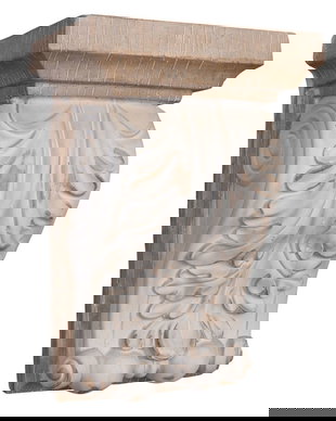 Consola de perete cu o frunza de acant