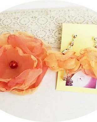 set flori portocaliu rose