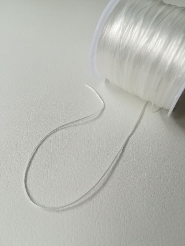 Elastic alb 0,8mm - 1m