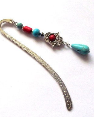 semn de carte cu howlite si turcoaz 38696