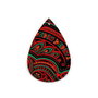 Pandantiv boho piele PU 56x38mm multired DVLAK-T 070