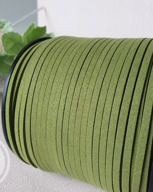 Snur Suede YellowGreen, 3mm