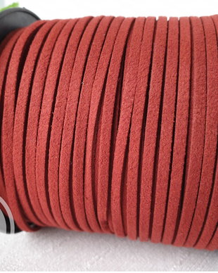 Snur Suede Dark Red 3x1.4mm
