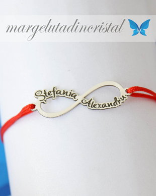 Bratara reglabila / Infinit si numele / Argint 925
