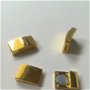 Inchizatoare magnet,bratara textil, auriu, 28x15mm - 1buc