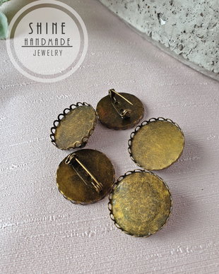 Baza brosa bronz, 25mm interior