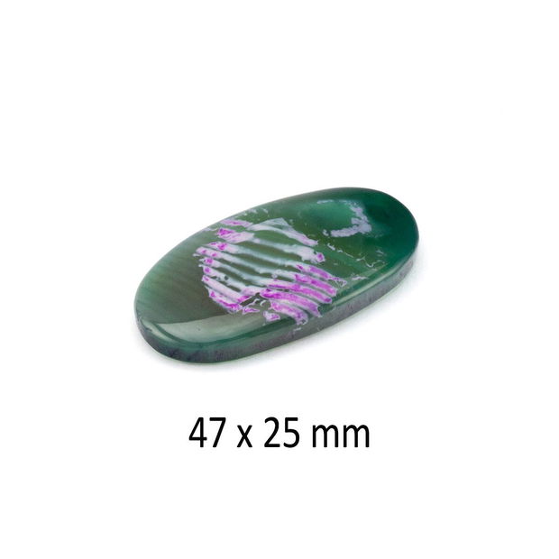 Cabochon Agata braziliana, 47 x 25 mm, A215