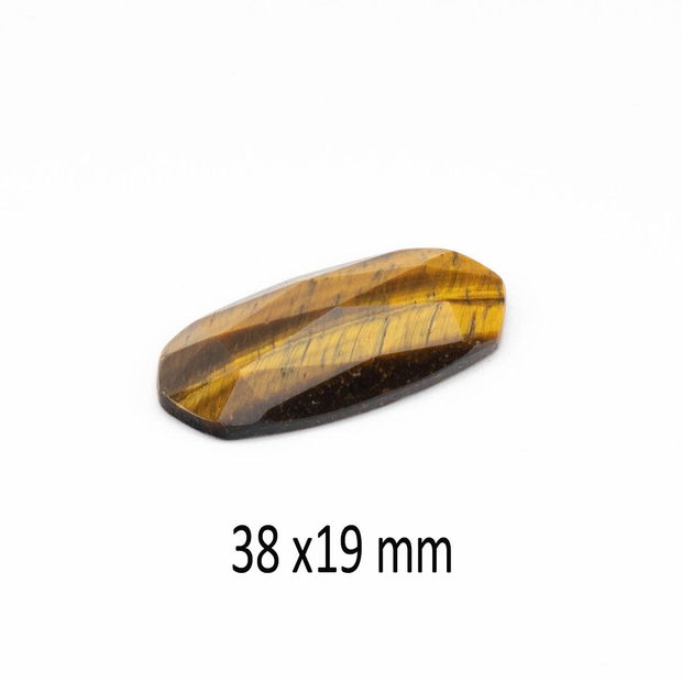 Cabochon fatetat, Ochi de Tigru, 38 x 19 mm, A228