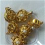 Inchizatoare cu perla, auriu, 20x12x8mm - 1buc