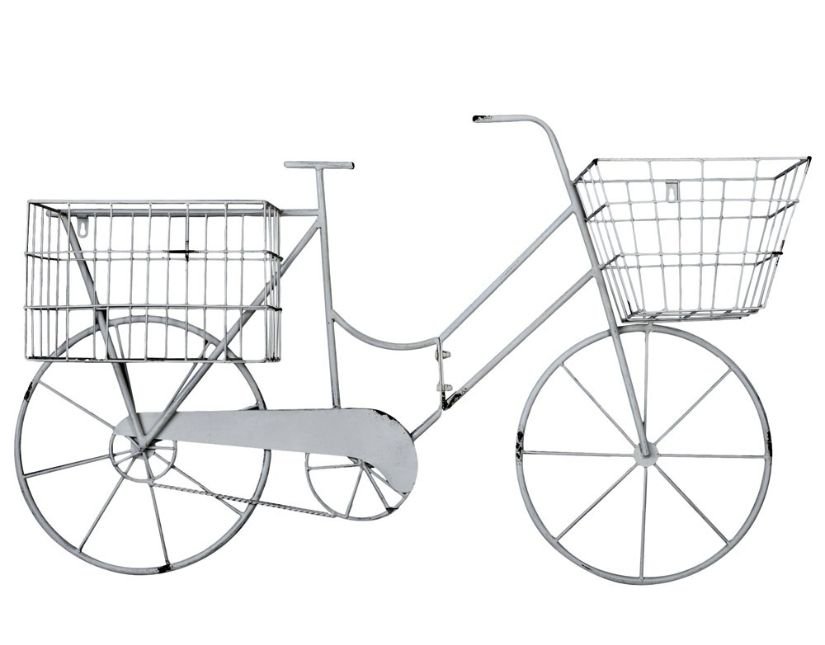 Bicicleta din fier forjat antik white