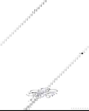 Cuier pom din fier forjat antik white