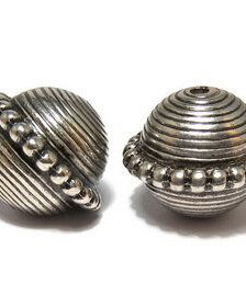 Margele din acril, metalizate, argintiu antichizat, 23x19 mm