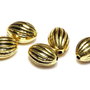 Margele din acril, metalizate, auriu antichizat, 11.5x8 mm