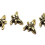 Margele din acril, metalizate, auriu antichizat, 11x14 mm