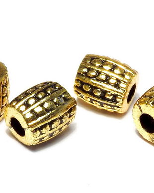 Margele din acril, metalizate, auriu antichizat, 11x10 mm