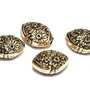 Margele din acril, metalizate, auriu antichizat, 13x9.5 mm
