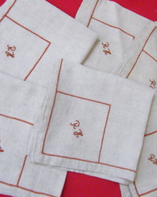 Set 7  servete cu monogram