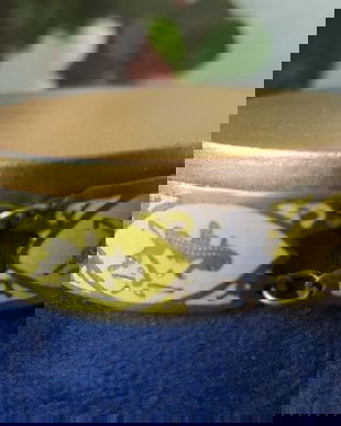 VINTAGE SIAM SILVER NIELLO BRATARA RARA ARGINT EMAIL GRAVURA MANUALA 1910/1920