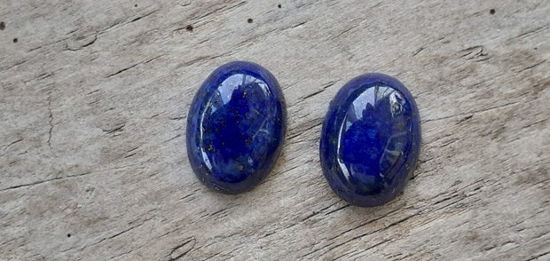 Cabochon lapis lazuli, 15x12 mm (2 buc)