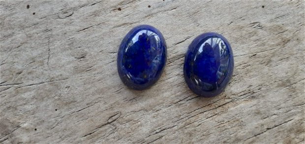 Cabochon lapis lazuli, 15x12 mm (2 buc)