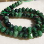 Ruby - zoisite rondele mari fatetate aprox 10x7 mm
