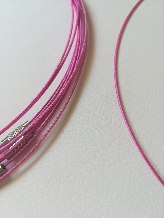 Baza colier fix, roz inchis - 1 buc