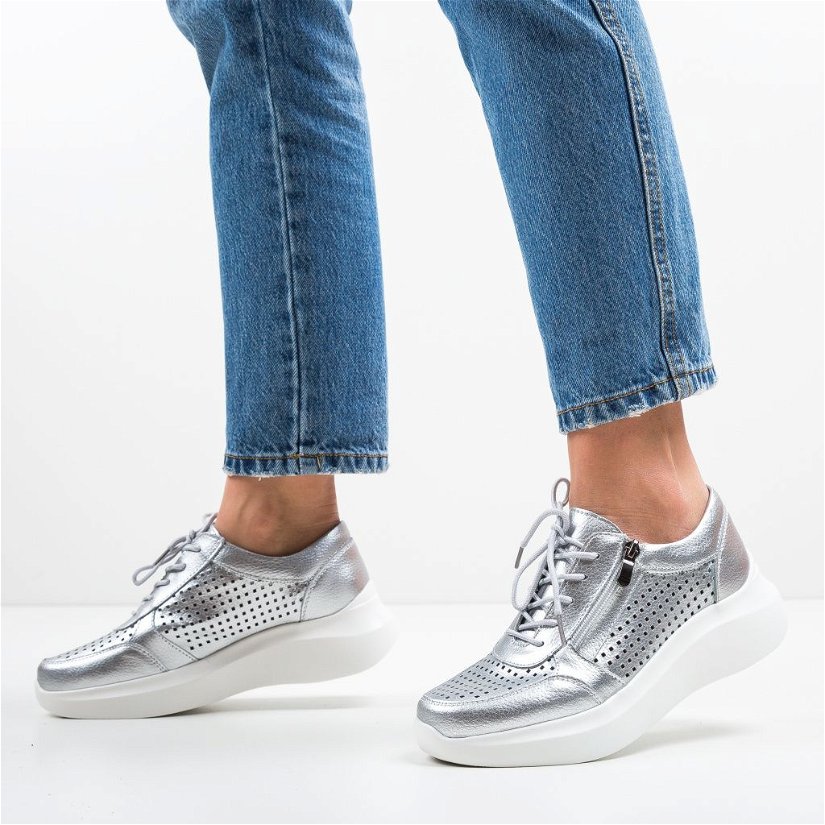 Pantofi Casual Revedo Argintii
