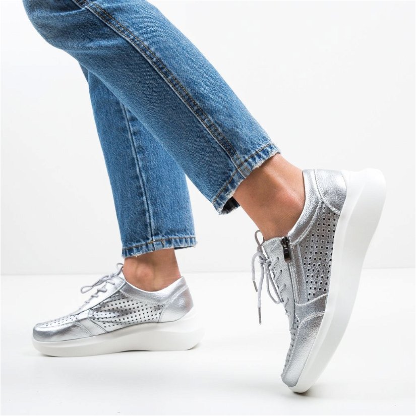 Pantofi Casual Revedo Argintii
