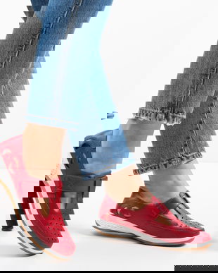 Espadrile Casual Vletea Rosii